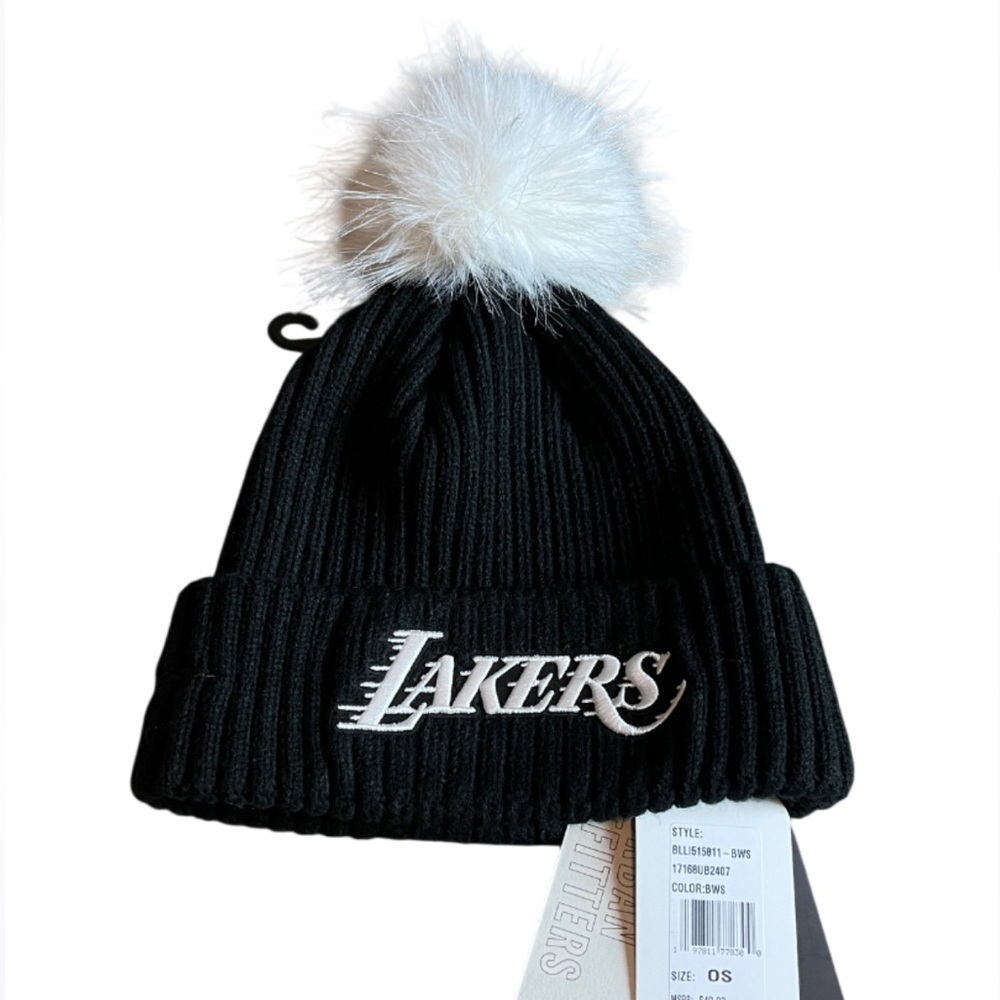 Los Angeles Lakers Pearl Jeweled Black Beanie NWT Pro Standard - OS - Picture 2 of 9